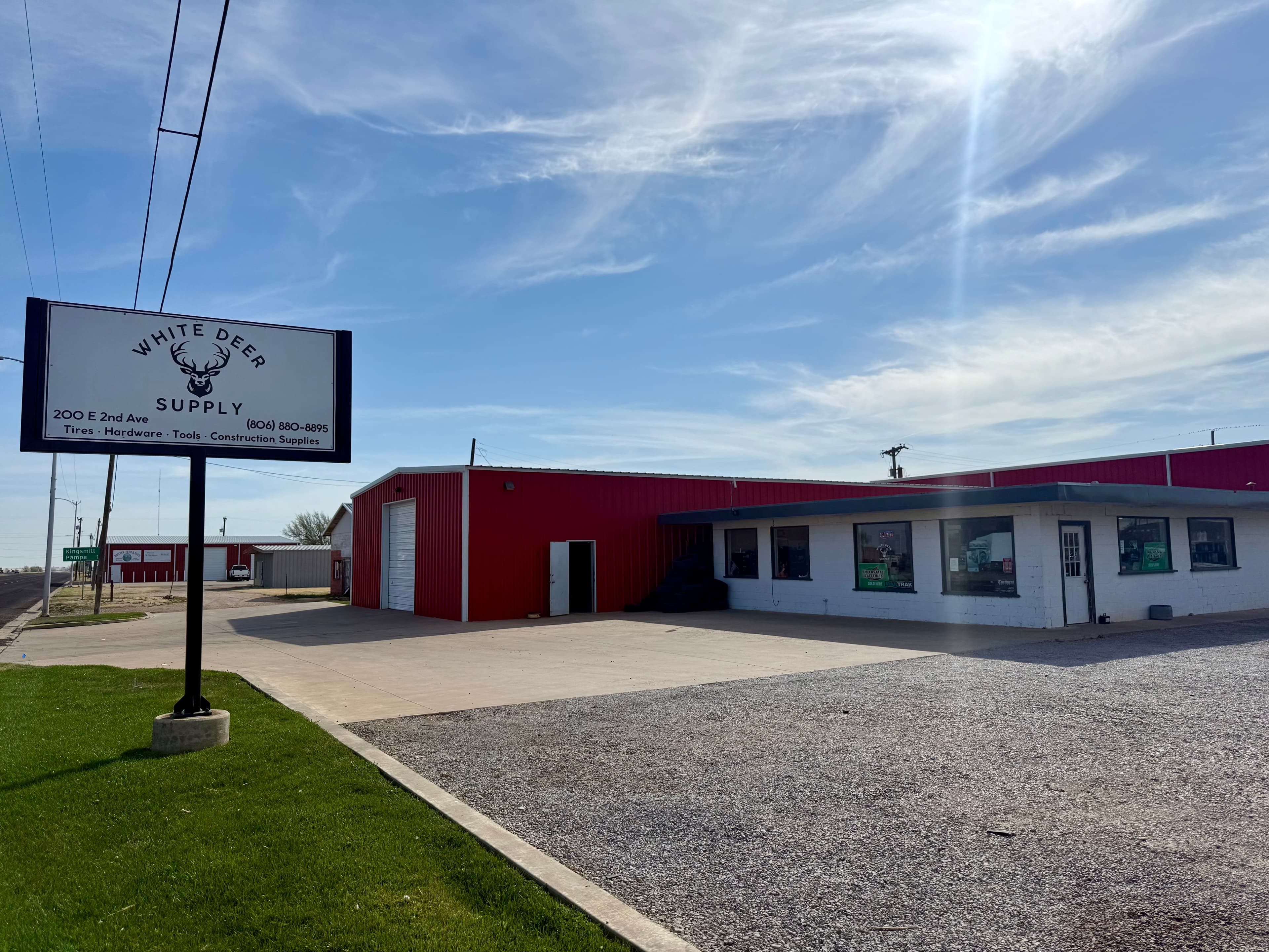 White Deer Supply storefront and warehouse